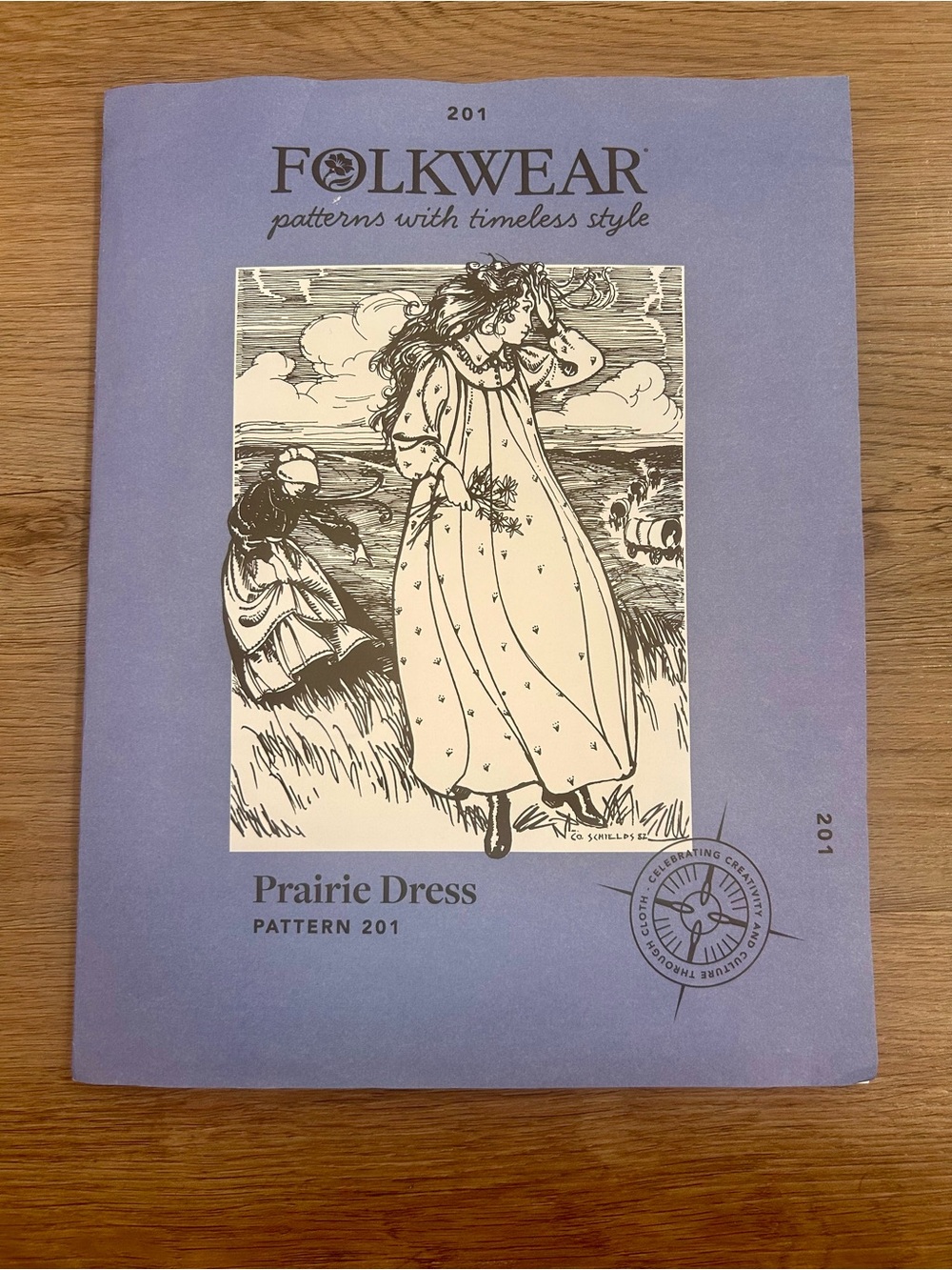 Vintage Folkwear 201 Prairie Dress Sewing Pattern SM MED LG Uncut